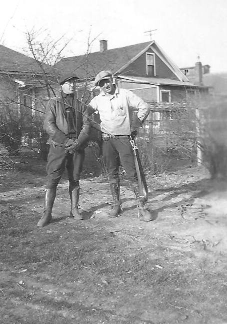 This is a photo of my Great Grandfather Orrel Alonzo Heminger and an unknown man. This photo was taken in Newark, Ohio.
